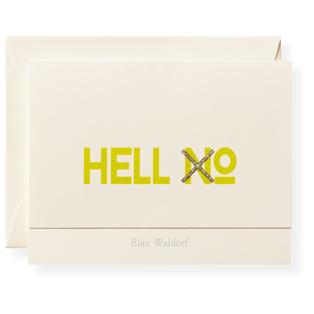 Hell XO Personalized Note Cards
