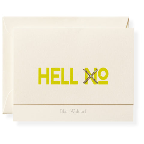 Hell XO Personalized Note Cards