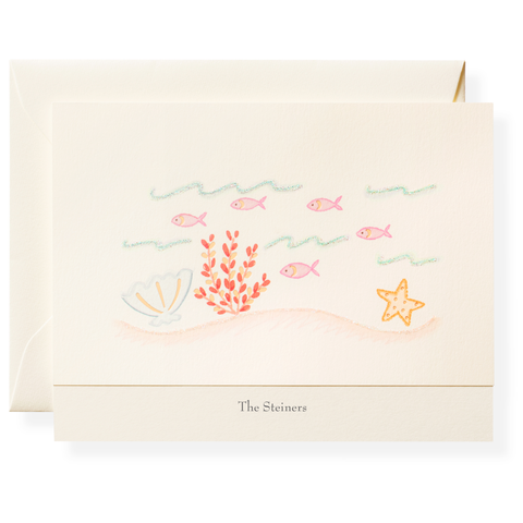 Just Keep Swimming Personalized Note Cards