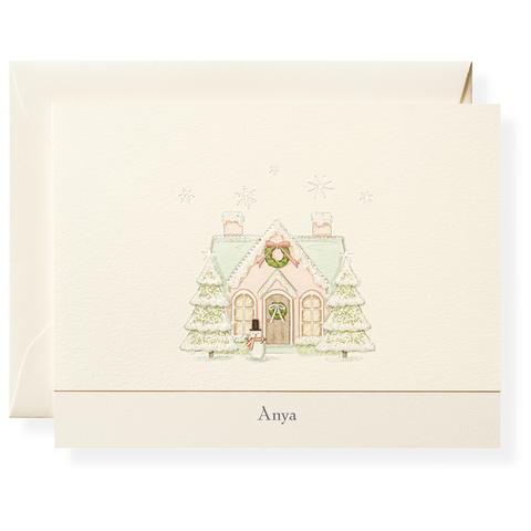 Merry House Personalized Note Cards