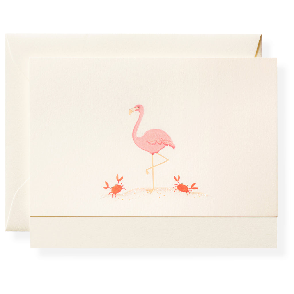 Pink Flamingo Individual Note Card