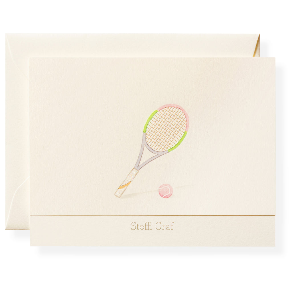 Racquet Personalized Note Cards