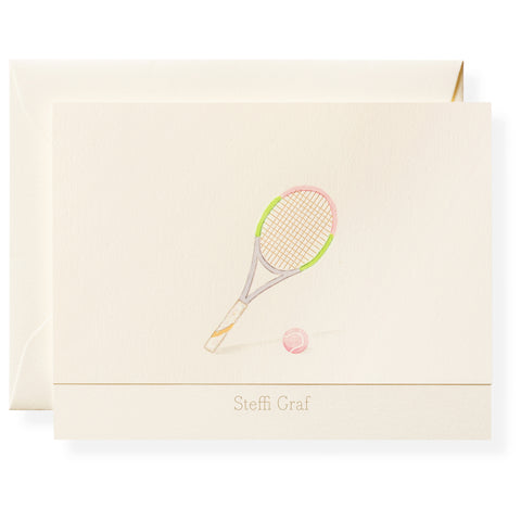 Racquet Personalized Note Cards