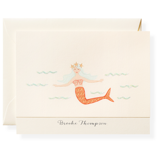 Sugar Beach Mermaid Personalized Note Cards