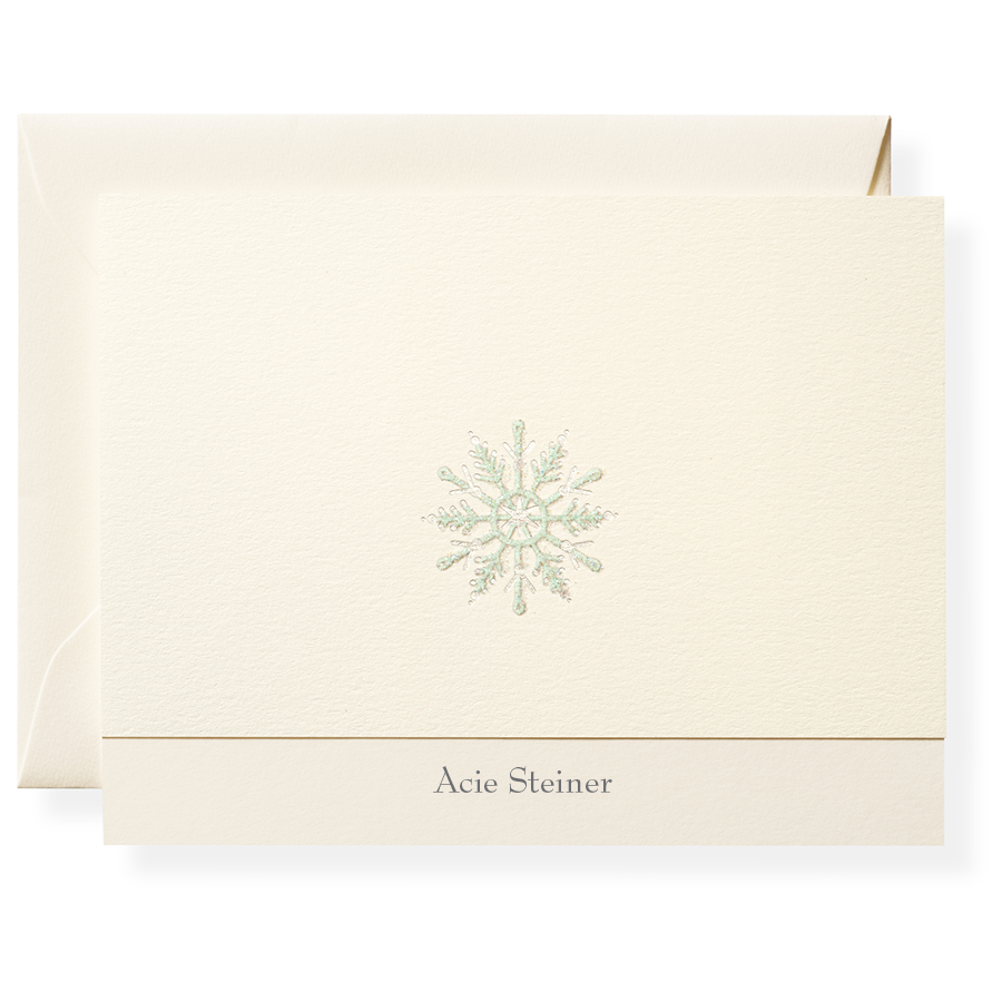Snow Personalized Note Cards