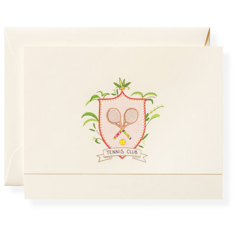 Tennis Crest Individual Note Card