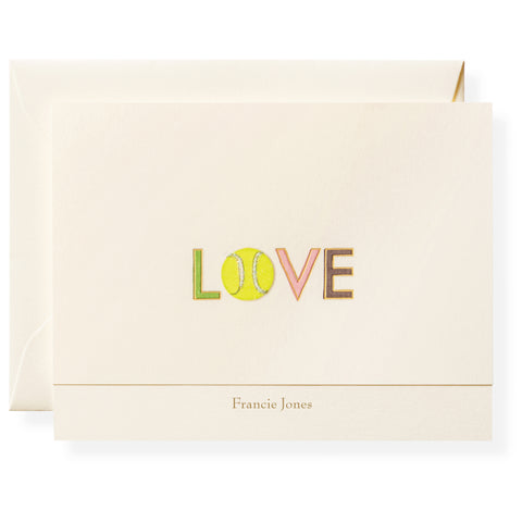 Tennis Love Personalized Note Cards
