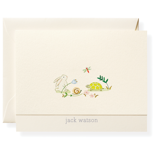 Turtle and the Hare Personalized Note Cards