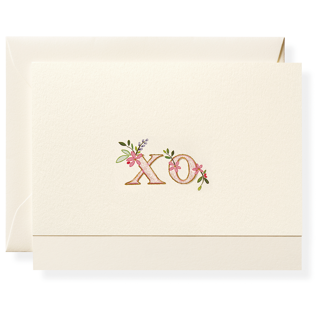 Floral XO Individual Note Card