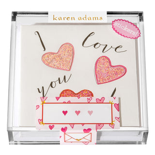 I Love You Sticker Gift Enclosures in Acrylic Box