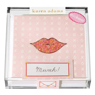Mwah Sticker Gift Enclosures in Acrylic Box
