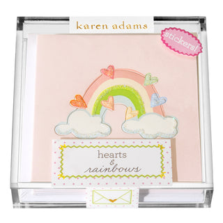 Rainbow Sticker Gift Enclosures in Acrylic Box