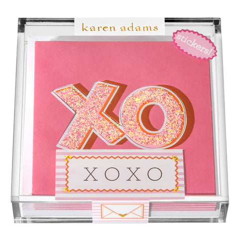 XOXO Sticker Gift Enclosures in Acrylic Box