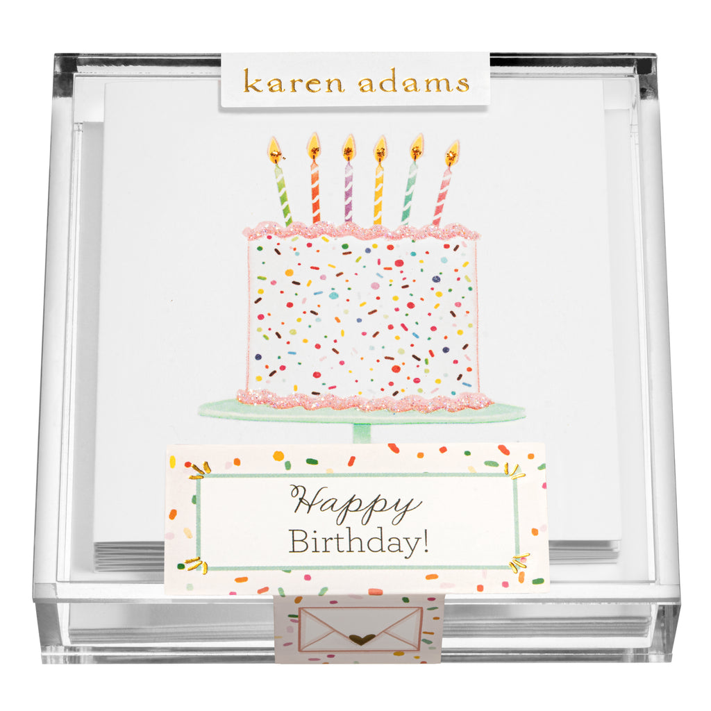 Happy Birthday Cake Gift Enclosures in Acrylic Box